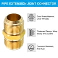 thumbnail image 4 of Unique Bargains 3/4 Inch Male Flare x 3/4 Inch Male Flare Connector Brass Adapter Union Tube Coupler, 2Pcs, 4 of 5