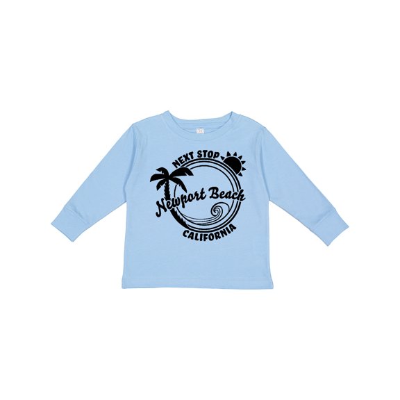 Inktastic Next Stop Newport Beach, California Boys or Girls Long Sleeve Toddler T-Shirt
