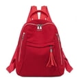 thumbnail image 2 of Stylago Corduroy Backpacks for Women with Tassel Front Pockets Casual Computer Daypack Ladies Medium Laptop Bags for Work Red, 2 of 7