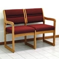 thumbnail image 1 of Wooden Mallet DW2-2 Solid Oak Sled Base 2-Seat Sofa, 1 of 1