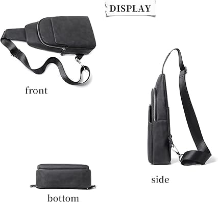 FSD.WG Men's Multi-Functional Sling Bag, Water-Resistant Crossbody Bag for Travel & Daily Use