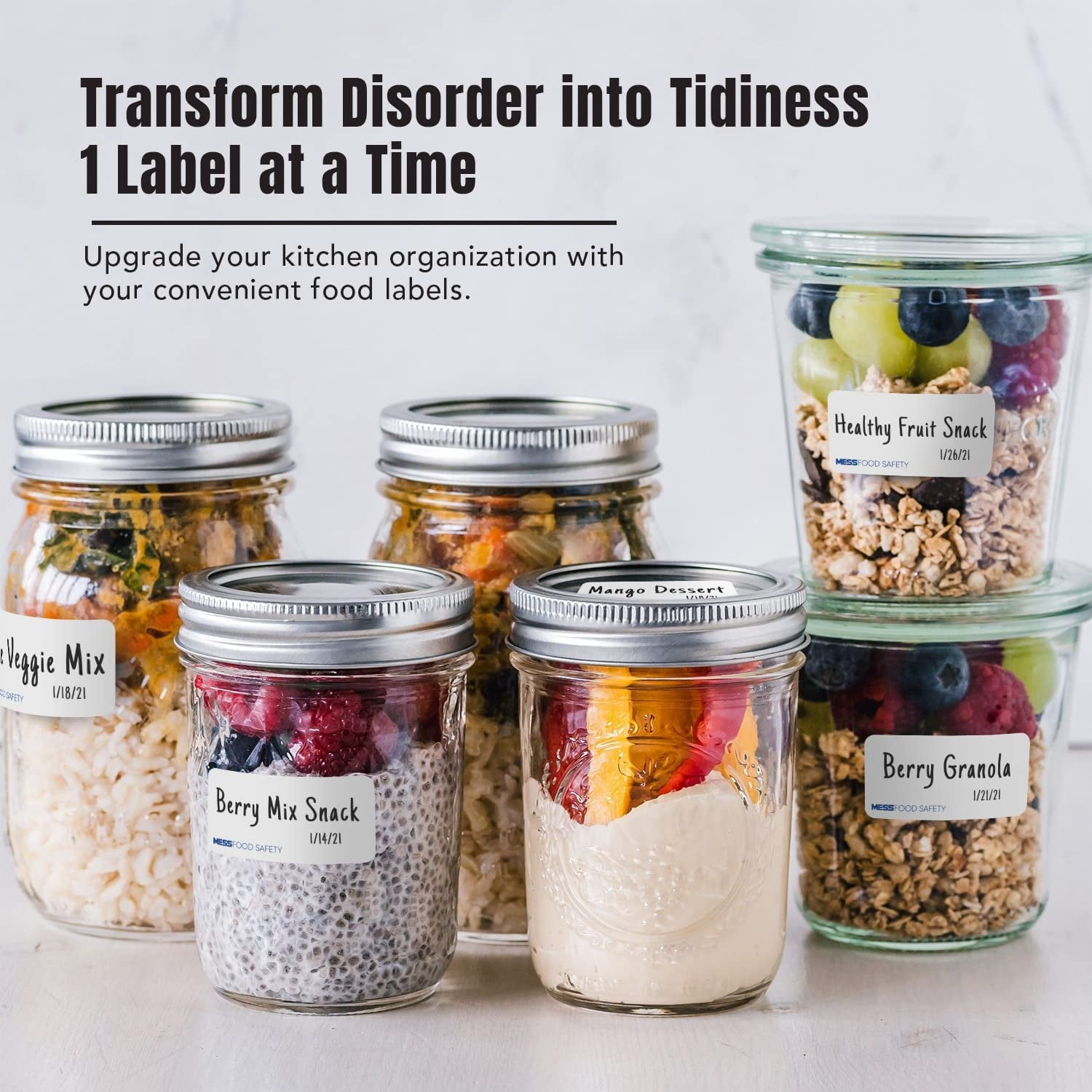 Dissolvable Food Labels Blank White, Canning, Freezer and More