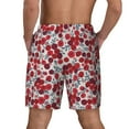 thumbnail image 4 of Goofa Red Hawthorn Printed Men's Swim Trunks Board Shorts Quick Dry Mens Swimming Trunks with Compression Liner,Breathable Fit Hawaii Beach Shorts-Medium, 4 of 9