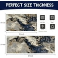thumbnail image 3 of Modern Abstract Kitchen Mat Set of 2,Modern Farmhouse Kitchen Rugs and Mats Non Skid Washable,Blue Marble Runner Rugs with Rubber Backing for Kitchen Decor and Accessories (17"x47"+17"x30"), 3 of 6