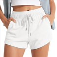 thumbnail image 2 of Pantalones Cortos Deportivos para Mujer con Bolsillos, de Algodón Francés, con Cordón Ajustable, para Hacer Ejercicio en Verano, Informales y Cómodos. M, 2 of 8