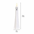 thumbnail image 2 of 4 Pack, Halloween Flameless Candles 10 Inch Spooky Halloween Decor Ghost Face Led Candles for Indoor Table Mantel Party Haunted House Halloween Decorations, White, 2 of 7