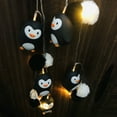 thumbnail image 4 of Cute Pom Poms Black Penguin String Lights Battery Powered Penguin Light Pompoms Fairy Lights for Halloween Christmas Bedroom Decor, 4 of 14