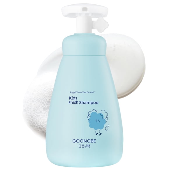 GOONGBE Champú fresco para niños - Champú purificador del cuero cabelludo coreano para niños - Limpieza profunda suave para cuero cabelludo graso y maloliente - Fórmula sin pH bajo y sin silicona - Ar