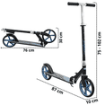 thumbnail image 3 of Scooter para Niños Altura Ajustable Ruedas de Goma Freno Trasero Plegable con Correa Apto a partir de 115 cm Soporta hasta 50 kg - Azul, 3 of 5