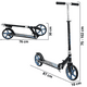 thumbnail image 3 of Scooter para Niños Altura Ajustable Ruedas de Goma Freno Trasero Plegable con Correa Apto a partir de 115 cm Soporta hasta 50 kg - Azul, 3 of 5