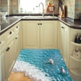 thumbnail image 2 of 3D Blue Sea Floor Sticker Wall Decal Waterproof Removable Beach Mural Decals for Home Decoration, 2 of 5