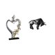 thumbnail image 1 of Escultura romántica de pareja de toros, adorno coleccionable para dormitorio, boda, estantería, armario, decoración del hogar, entrada, mesa, escritor, 1 of 8
