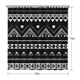 thumbnail image 5 of Waterproof Aztec Black Shower Curtain 72x72 Inch Boho Style Polyester Unique Shower Curtain for Bathroom Hotel Home Decor with 12 Plastic Hooks, 5 of 5