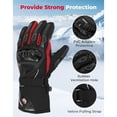 thumbnail image 3 of KEMIMOTO Thermal Winter Motorcycle Gloves Riding Gloves Warm Touchscreen for Men Women ATV UTV Snowmobile - Red, X-Large, 3 of 5