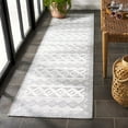 thumbnail image 3 of SAFAVIEH Cabana Ethan Geometric Indoor/Outdoor Runner Rug, Grey/Ivory, 2' x 8', 3 of 14