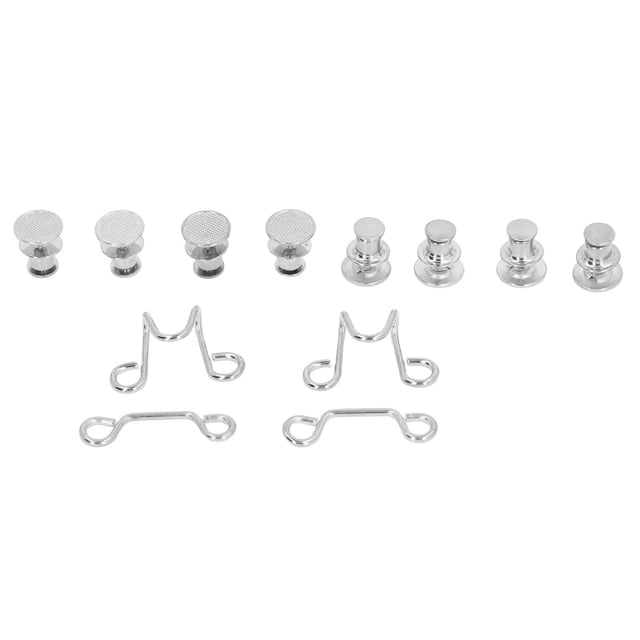 Pants Button Pins, Adjustable Waist Buckle Hook Button Set Seam Free For Sewing For Skirts Collars Silver
