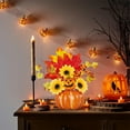 thumbnail image 5 of AYktou Halloween Pumpkin Decor, Fall Decorations for Home Simulation Pumpkin Tree Maple Leaves Flower Decor Thanksgiving Flower Ornaments for Office Table Centerpiece Living Room ( without Light ), 5 of 6