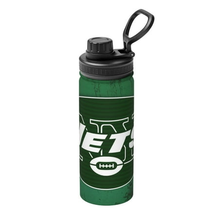 

New_York_Jets Water Bottle Stainless Steel Insulated Tumblers with Lid Travel Coffee Mug Double Wall Vacuum Insulated Water Cup Gifts for Women Men Home Office 18oz