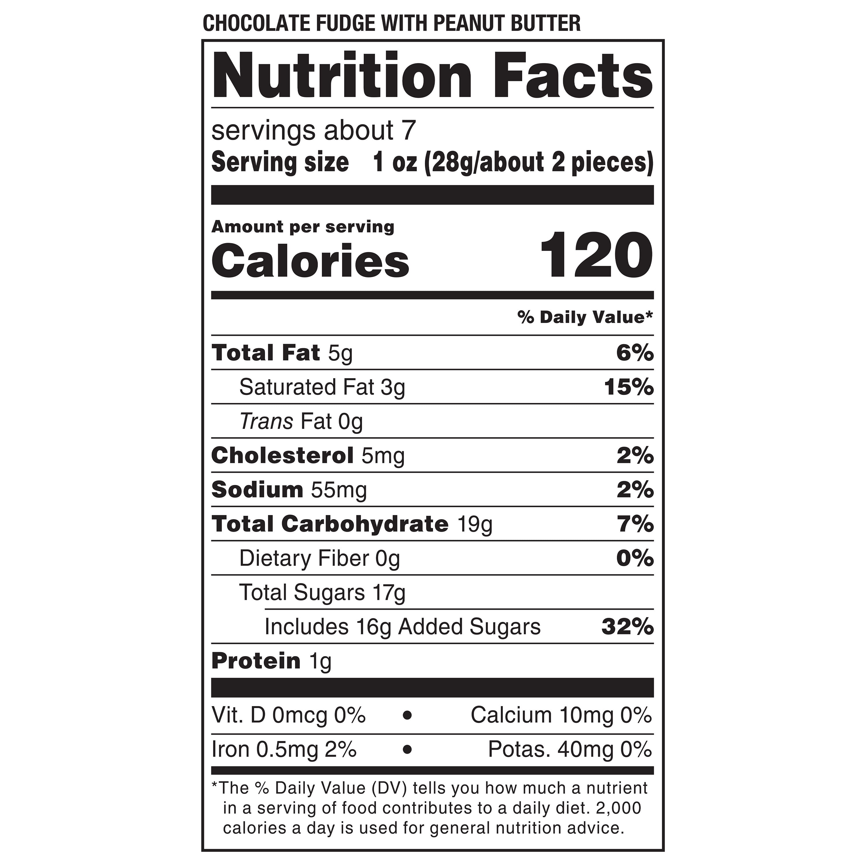 Marketside Chocolate Peanut Butter Fudge 7 oz.