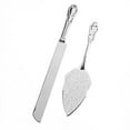 thumbnail image 4 of Ella Celebration Silver Wedding Cake Knife & Server Set, Vintage Cake Cutting Utensils, Party Supplies Golden Anniversary Decorations (Elegant Silver), 4 of 4