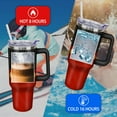 thumbnail image 3 of 40 oz Tumbler with Handle and Straw, Double Wall Vacuum Insulated Stainless Steel Tumbler with straw, 100% Leak-proof Water Bottle, Travel Mug Coffee Cup, Gift for men and Women, 3 of 6