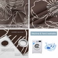 thumbnail image 2 of Brown Flowers Blackout Curtains for Bedroom/Living Room, Spring Floral Botanical Modern Art Thermal Insulated Kitchen Drapes with Grommets, Light Blocking Window Treatment, 2 Panels 52" x 96", 2 of 7