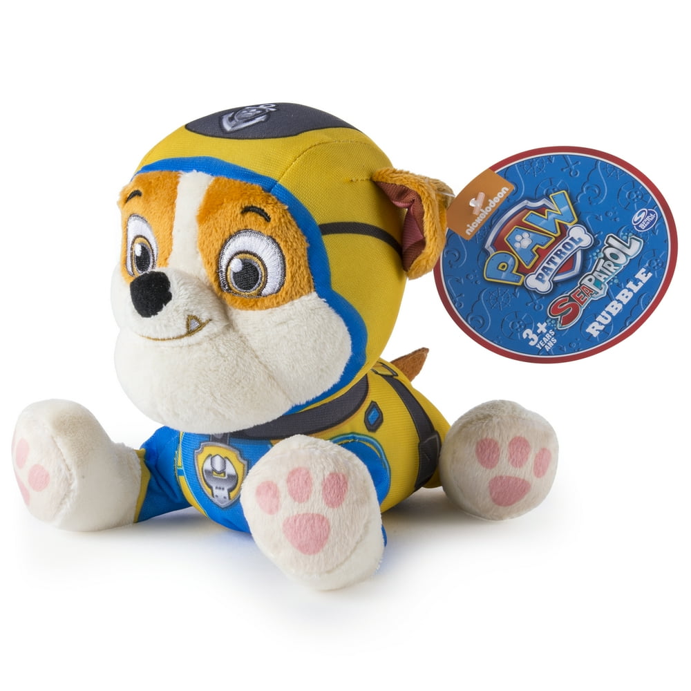 Paw Patrol - 8â Plush - Sea Patrol - Rubble - Walmart.com - Walmart.com