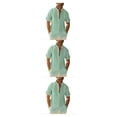 thumbnail image 4 of Sonducket Viajar Senderismo Camisa con botones para hombres Niños Verano Fiesta en la piscina Diseño simple Tops Ropa diaria Ropa Verde XXL Type1 NO1, 4 of 6