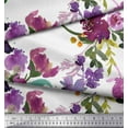 thumbnail image 2 of Soimoi Moss Georgette Fabric Flower & Leaves Watercolor Print Fabric by the Yard 42 Inch Wide, 2 of 3