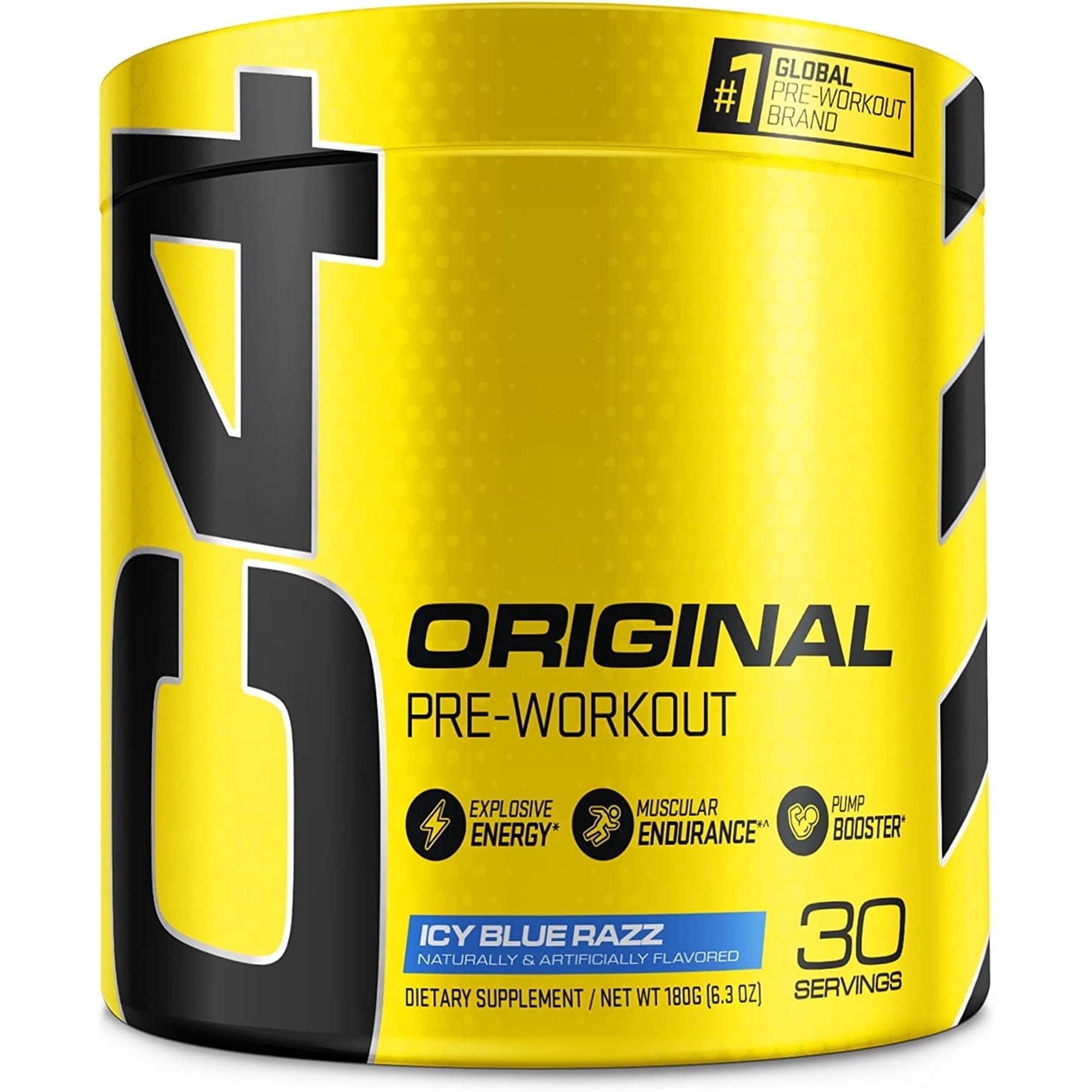 C4 Original Pre-Workout Powder, Icy Blue Razz, 30 Servings
