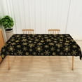 thumbnail image 5 of Nanqianyi Christmas Gold Snowflakes Printed Pattern, Black Tablecloth Rectangular 60 x 102 inch for Kitchen Table, Family Gatherings Dinner, 5 of 6