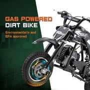 Kids Mini 50CC Gas Dirt Bike, DB1 Model 2 Stroke Ride on Bike with Off-Road Tire, Shocks, Pull Start, Oil Mixed Required, Support Up to 165lbs