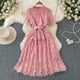 thumbnail image 1 of Vestido largo de punto ahuecado para mujer, ropa de encaje, línea A, Vintage, con flores y gancho, novedad de verano, 1 of 5