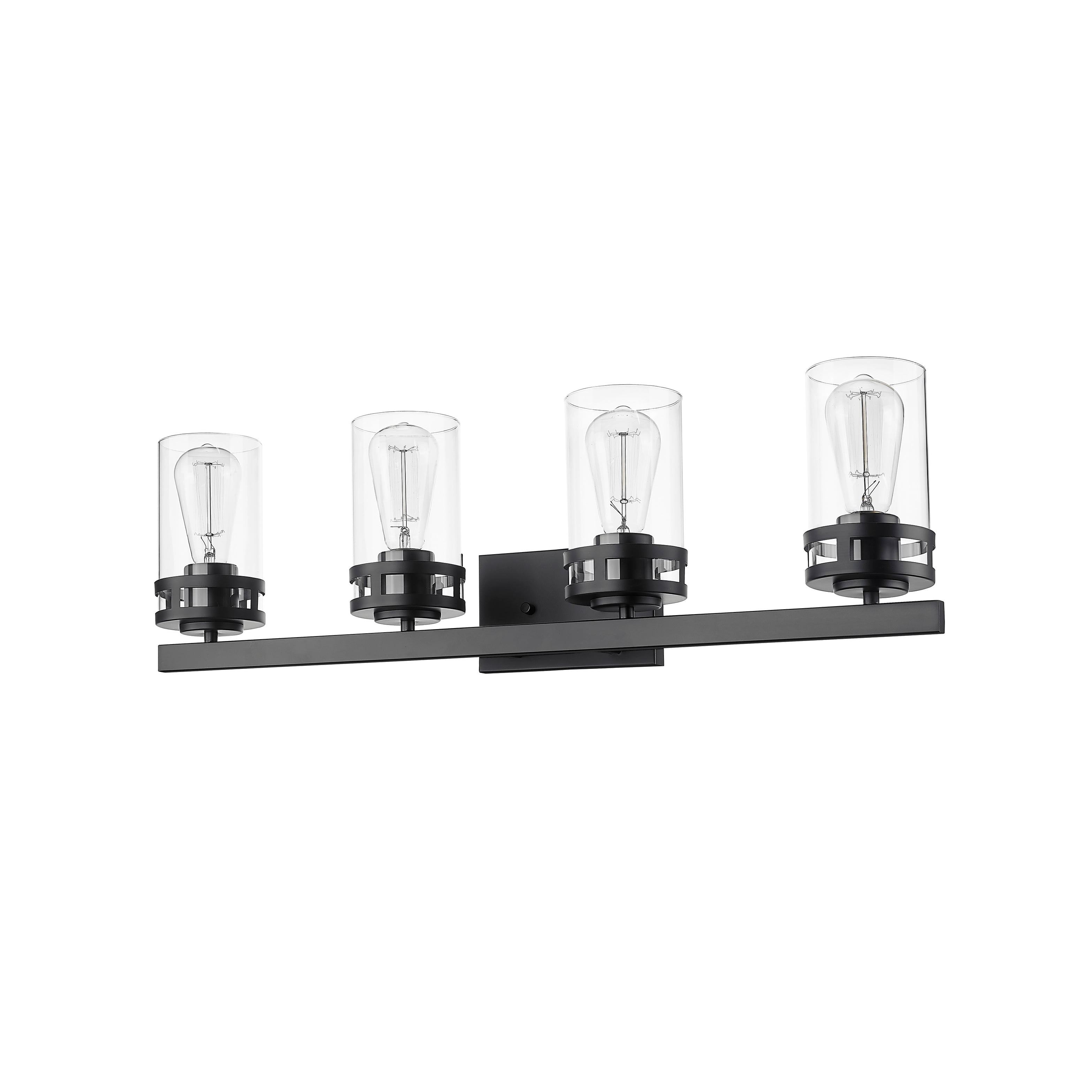Millennium Lighting  Lunden 2/3/4 Light Vanity Fixture in Matte Black 4 Light - Matte Black