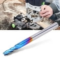 thumbnail image 4 of Milling Cutter, Wear Resistant Nano-Blue Coating CNC Cutter Tool, For Milling Machine Grooves Processing Industrial 3.175 X 2.5 X 8, 4 of 8