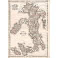 thumbnail image 2 of Johnson 11x14 White Modern Wood Framed Museum Art Print Titled - 1866 Johnson Map of Italy, 2 of 4