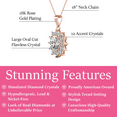 thumbnail image 2 of Cate & Chloe Sage 18k Rose Gold Plated Pendant Necklace with Simulated Diamond Crystals for Women, 2 of 10