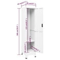 thumbnail image 2 of vidaXL Locker Cabinet White 15"x17.7"x70.9" Steel, 2 of 8