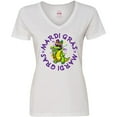 thumbnail image 3 of Inktastic Mardi Gras 2021 Party Alligator Women's V-Neck T-Shirt, 3 of 5