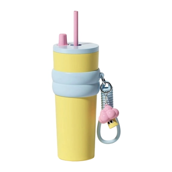 stainless steel insulated cold cup large capacity straw cup