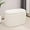 White, variant on Oval Ottoman with Storage for Living Room, Modern Linen Fabric Foot Stools Ottoman, Upholstered Vanity Stool Foot Rest, Small White Storage Bench for Bedroom, Entryway, Dorm