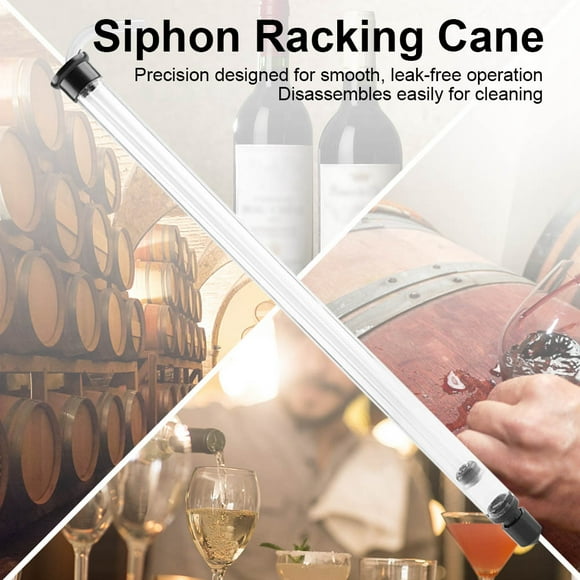 Auto Racking Cane, Auto Siphon Racking Cane for Beer Wine Bucket Carboy Bottle with Tubing Plastic