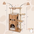 thumbnail image 3 of Costway 52" Moderne Chat Arbre Tour Multi-Niveaux Chat Jouer Centre W / Luxe Hamac Naturel, 3 of 9