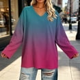 thumbnail image 3 of Bixock Plus Size Women Maternity Tops Long Sleeve Shirts V Neck Loose Casual Pregnant Blouse Soft Comfortable Daily Wear Maternity Clothings, 3 of 7