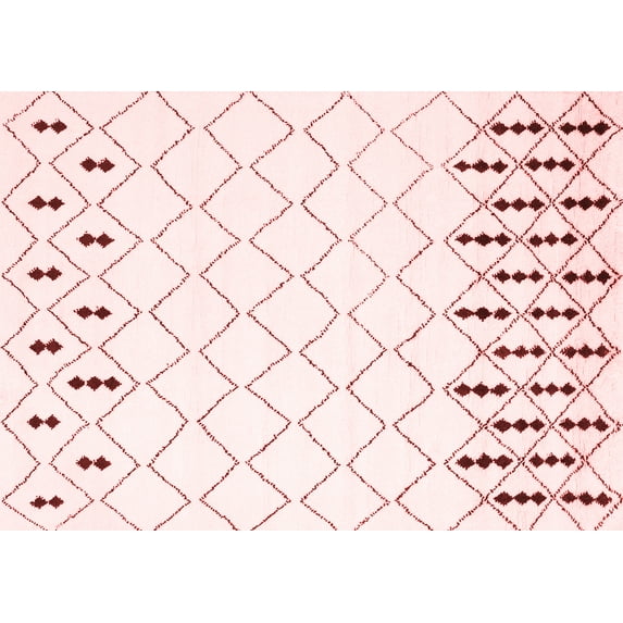 Ahgly Company Indoor Rectangle Trellis Red Contemporary Area Rugs, 2' x 3'