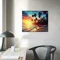 thumbnail image 3 of Nawypu  S75550 Canvas Wall Art Palm Trees Silhouettes On Tropical Beach At Sunset Beach Seascape Painting Nature Pictures for Living Room Home Office Wall Decor Artwork, 3 of 4