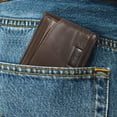 thumbnail image 6 of Wrangler Men's Bifold Wallet with Removable, Independent Card Slot ID Window, Genuine Leather, RFID Blocking, Gift Box Packaging, Father's Day Gifts for Dad, Brown, 6 of 6