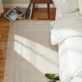 thumbnail image 3 of TOWN & COUNTRY EVERYDAY Cloud Shag Plush Border Area Rug with High-Low Pile, Beige, 7'10"x10'2", 3 of 9