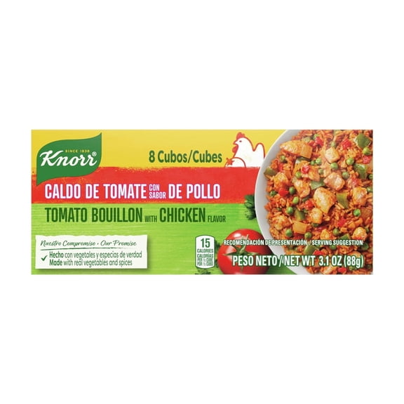 Knorr Tomato Chicken Bouillon Cubes, 3.1 oz (Pack of 14)