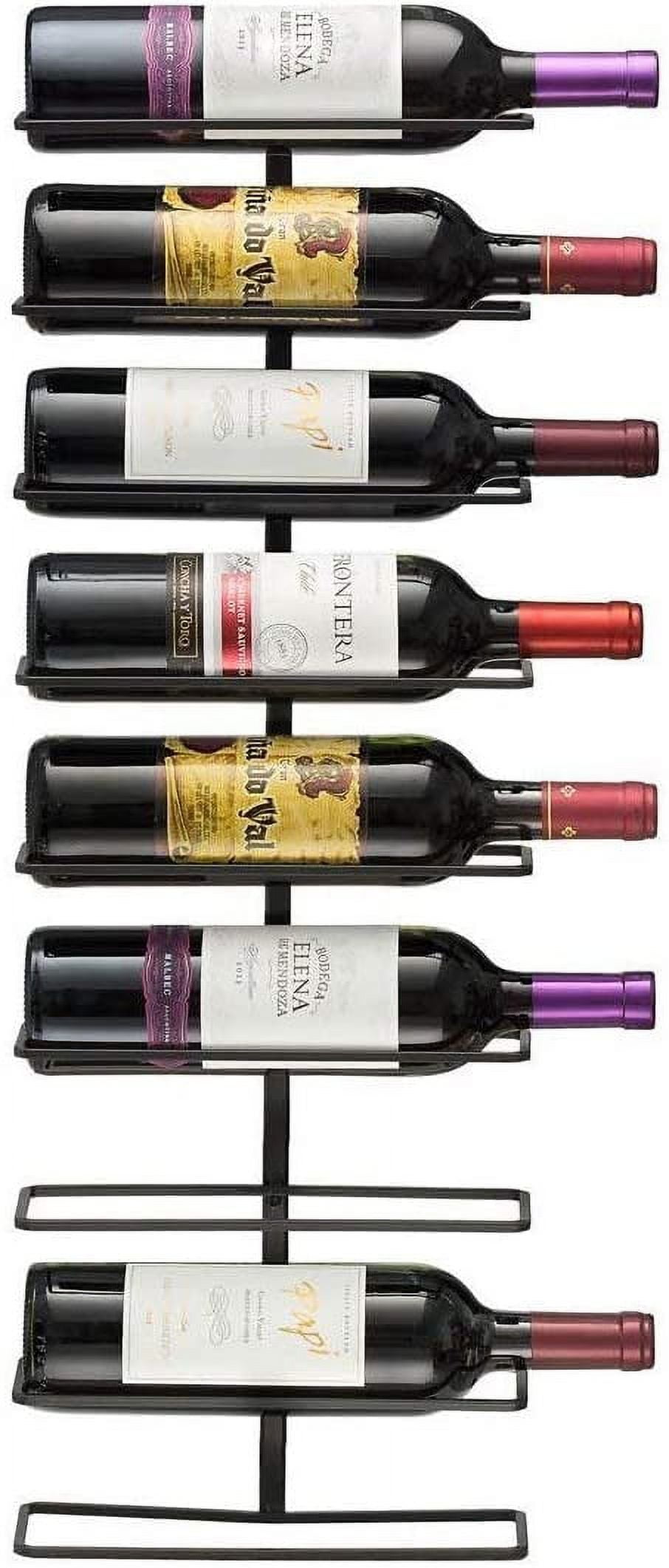 Sorbus Stackable Wine Rack Wall Mount, Black, 3 Pack
